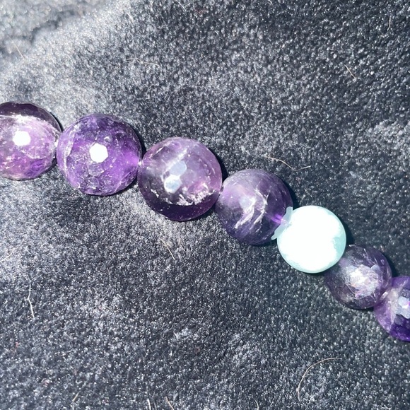 Amethyst & Turquoise bead necklace by Jay King - Picture 7 of 11